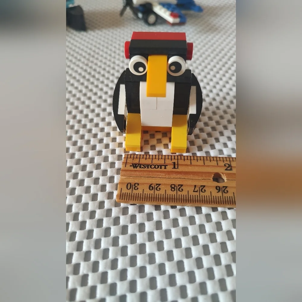 Lego Lot 4 Builds: Plane, Rocket, Game Controller, Penguin